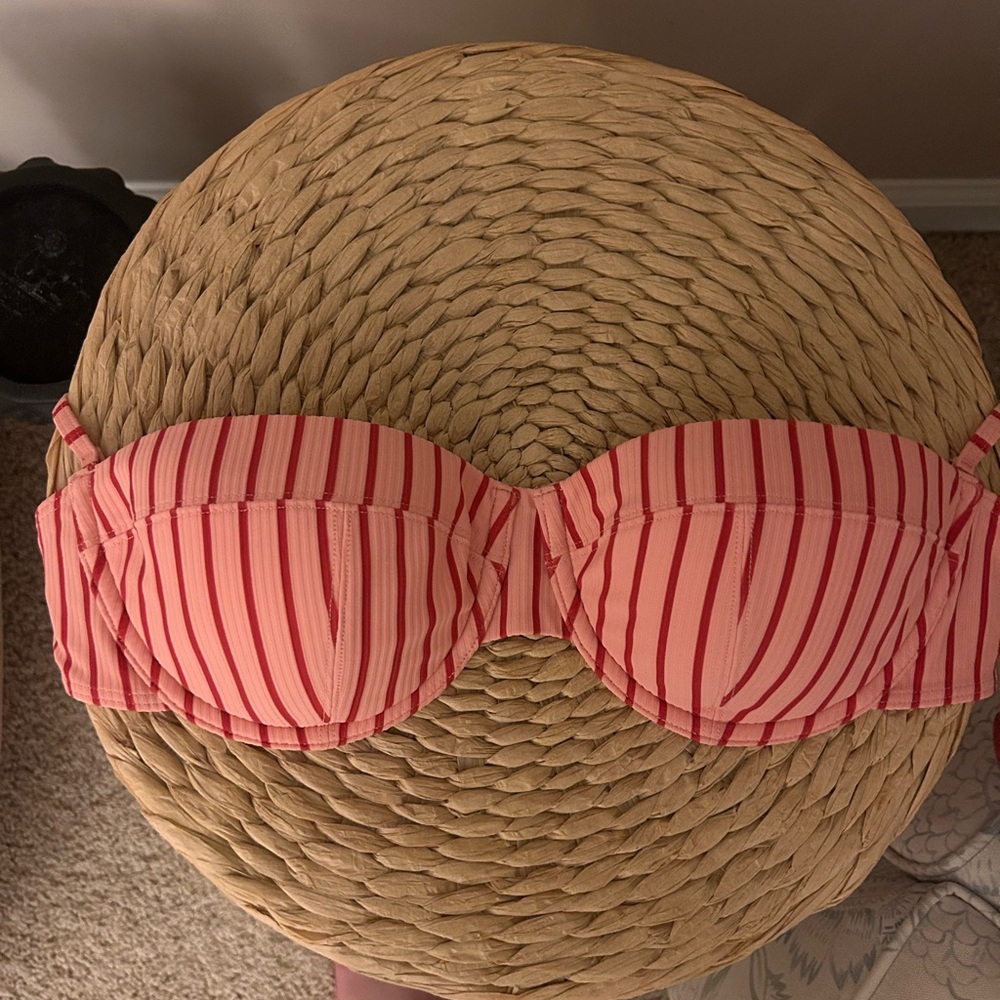 STAUD striped bathing suit top